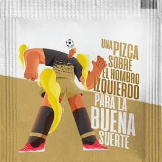 Ilustración una pizca sobre el hombre izquierdo