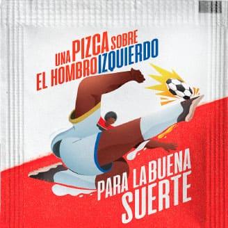 Ilustración una pizca sobre el hombre izquierdo